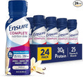Ensure COMPLETE Vanilla Nutrition Shake Complete Balanced Meal Replacement Ready To Drink 30g Protein 25 Vitamins &amp Minerals 10 fl oz—24 Pack