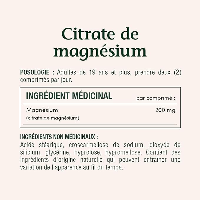 Nature's Bounty Magnesium Citrate 200 mg 75 Tablets