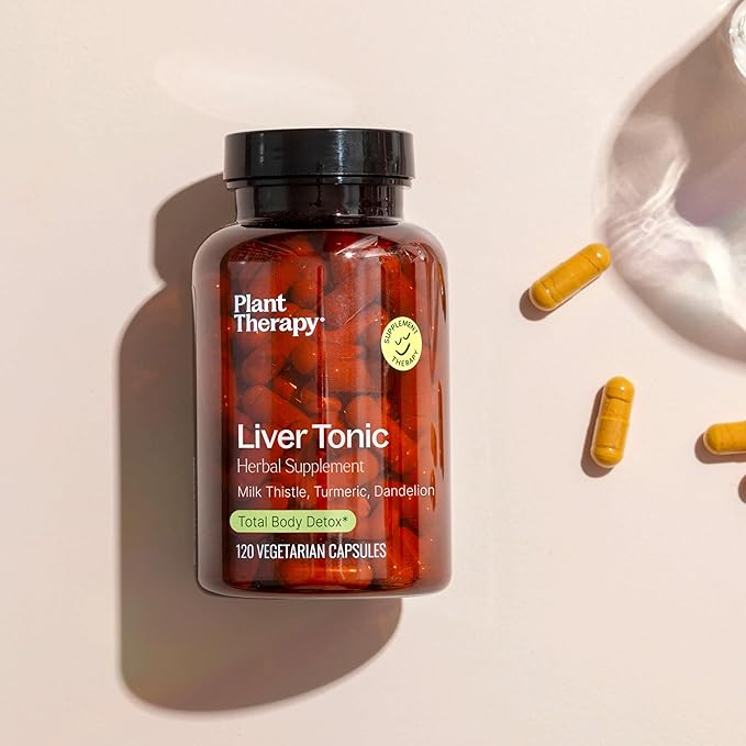 Plant Therapy Liver Tonic Herbal Supplement Capsules Supports Liver Function Detoxifying for Optimal Health Naturally Boosts Energy Levels 120 Vegetarian Capsules (4 month supply) Made in the USA