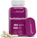 LongLifeNutri Benfotiamine 300mg – 180 Vegetarian Capsules 6-Month Supply Fat-Soluble B1 Thiamine Supplement for Energy and Wellness Lab Tested Made in USA