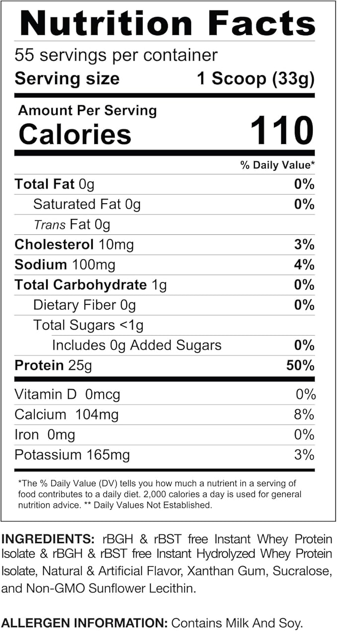 Gaspari Nutrition Proven Whey 100% Hydrolyzed Whey Isolate High Protein Lactose Free Low Carbohydrate and Low Sugar (4lb Vanilla Ice Cream)