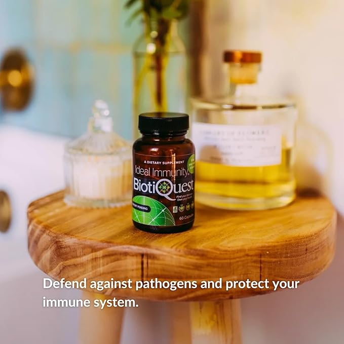 BiotiQuest Ideal Immunity Probiotics to Balance Your Gut and Build Immune System Resilience 12 Billion CFU Non-GMO and Gluten Free 60 Capsules