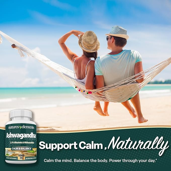 Ashwagandha Root – 12:1 Extract – 1000mg Per Serving – 3 Pack - 2.5% Withanolides &amp Alkaloids – 180 Veggie Caps – Stress &amp Energy Support – Non-GMO
