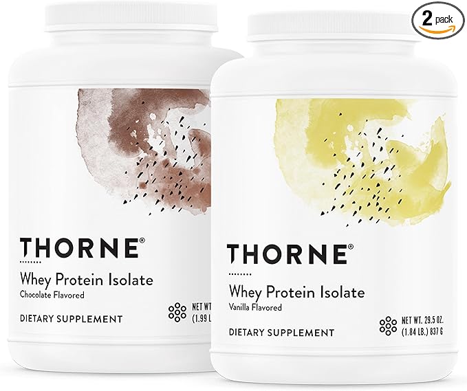 THORNE - Whey Protein Isolate Bundle - Chocolate &amp Vanilla Flavors