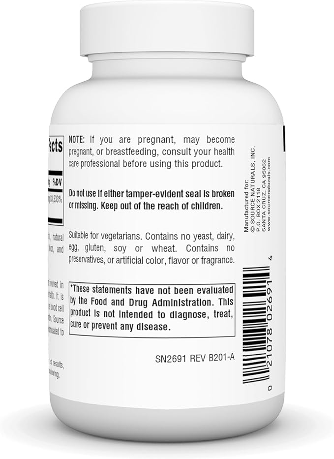 Source Naturals Vitamin B-12 Supports Energy Production 2000 mcg - 200 Vegetarian Lozenges