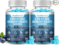 2 Pack 8000MG Creatine HMB Monohydrate Gummies for Men &amp WomenL-Carnitine L-Taurine &amp Vitamin B6 12 180 Blueberry Flavor Counts Supplement Gummies (60-Day Supply)