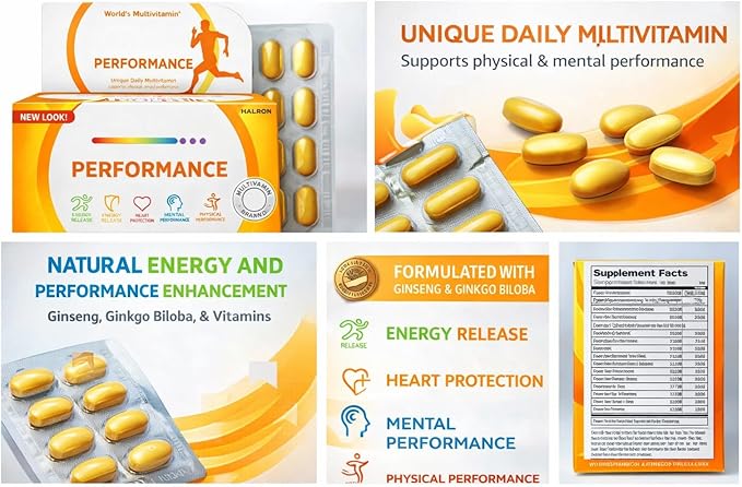 Centrrum Performance Multivitamin Tablets 60 Count | Daily Health Support Wellness Gift Set - 1 Pack