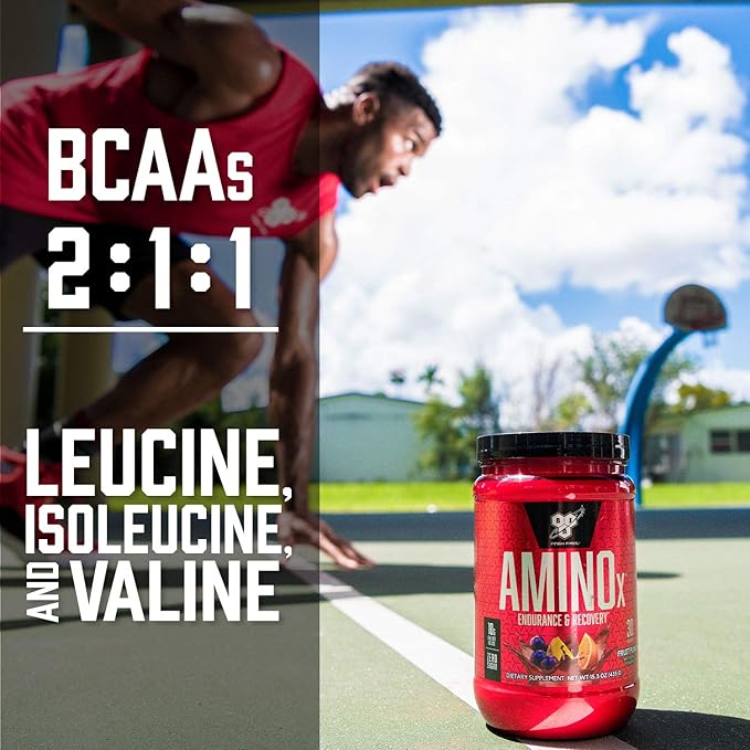 BSN Amino X Muscle Recovery &amp Endurance Powder with BCAAs 10 Grams of Amino Acids Keto Friendly Caffeine-Free Support Endurance Zero Sugar Blue Raz 70 servings 35.84 Ounce (Packaging May V
