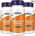 NOW Foods Probiotic-10 25 Billion 100 Count (Pack of 3)