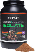 M+S Hydrolyzed Whey Protein Isolate – 25g Protein Low Carb 0g Sugar Grass Fed Whey Isolate Powder with Stevia - Chocolate Flavor - 2.05 lb