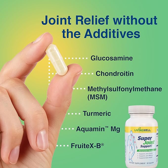 HEAL-N-SOOTHE &amp Super Joint Support Supplements Bundle- Proteolytic Enzymes (Bromelain &amp Papain) Glucosamine MSM &amp Turmeric for Strong Joints Flexibility &amp Body Wellness – 180 Caps