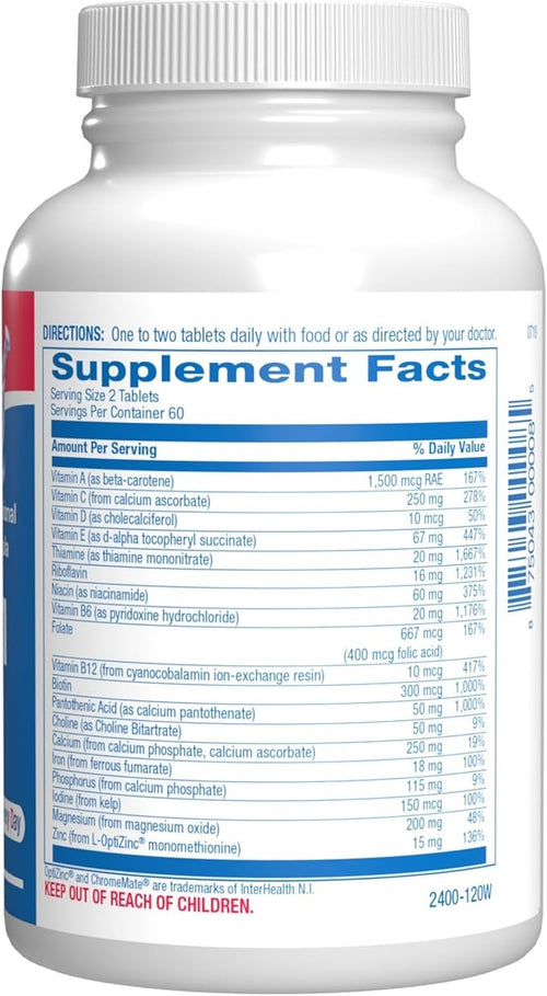 30-in-1 Adult Multivitamin with Iron - Antioxidant Rich Over 50 Multivitamin for Women and Men with Vitamins A C D E B Complex Zinc Magnesium Myo Inositol Citrus Bioflavonoids &amp More - 2 Month Sup