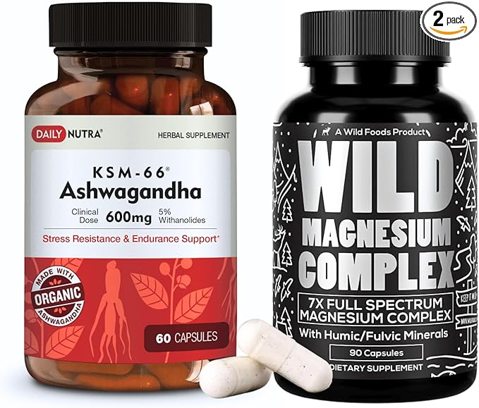Magnesium Complex (90 caps) &amp KSM-66 Ashwagandha (60 caps)
