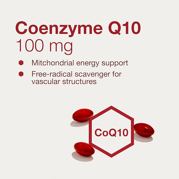 PROTOCOL FOR LIFE BALANCE CoQ10 100mg - with Vitamin E &amp Soy Lecithin - CoQ10 Supplement - Halal &amp Egg Free - 90 Softgels