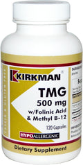 TMG (Trimethylglycine) 500 mg w/Folinic Acid &amp B12 Capsules - Hypo 120 capsules