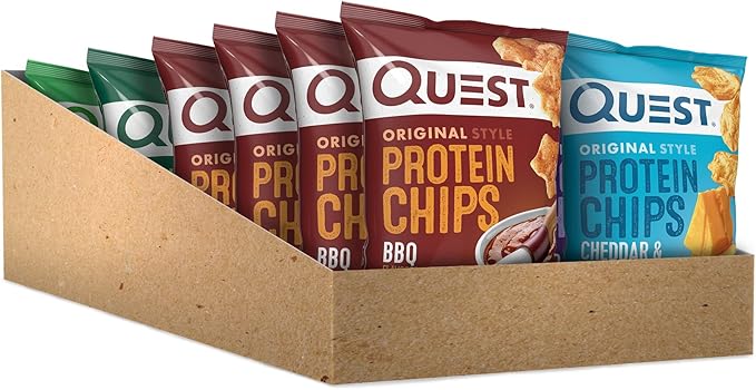 Quest Nutrition Ready to Drink Salted Caramel Protein Shake High Protein &amp Protein Chips Variety Pack (BBQ Cheddar &amp Sour Cream Sour Cream &amp Onion) High Protein Low Carb 1.1 Ounce (