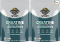 Garden of Life Creatine Monohydrate Powder for Women &amp Men Micronized Pre Workout with Probiotics for Muscle Strength Sport Amino Energy About 60 Easy to Mix Unflavored Servings (Pack of 2)