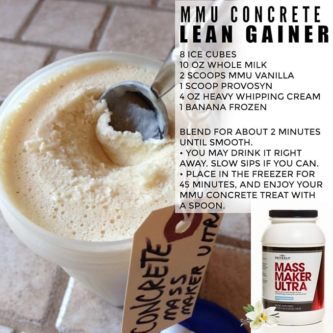 Beverly International Mass Maker Ultra Chocolate 14 Servings 3lb. Build Lean Mass Like a Pro. Milk Protein Isolate Whey Protein Isolate + Egg. MCT Oil. Clean Carbs Great Taste
