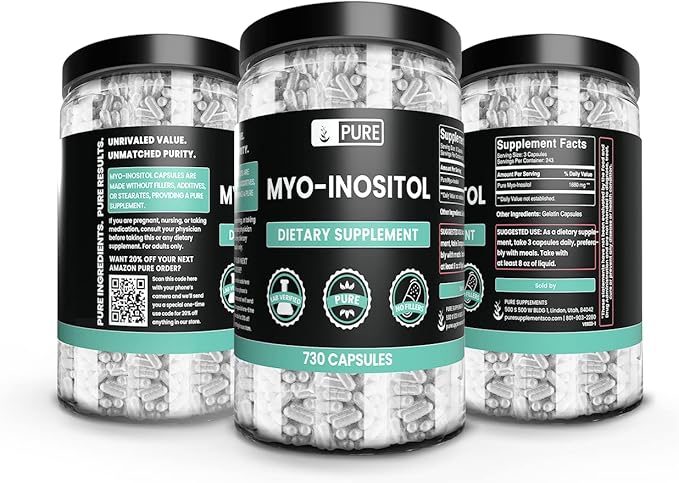 Pure Original Ingredients Myo-Inositol (730 Capsules) No Magnesium Or Rice Fillers Always Pure Lab Verified