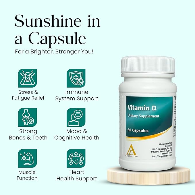 Vitamin D3 – 60 Capsules – 100 mcg (4000 IU) – High Potency Vitamin D Supplement for Immune Bone &amp Mood Support – Non-GMO