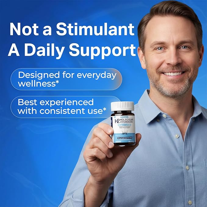 Hydrogen Water Tablets - 12 PPM H2 Molecular Hydrogen - 120 mg Magnesium-Based Reaction System - Supports Antioxidant &amp Cellular Health Energy &amp Brain Function - Non-GMO Unflavored - 180 Tab