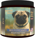 Multivitamins Balanced Nutrition for Your Pug 90 Count Made in The USA with Real Bacon