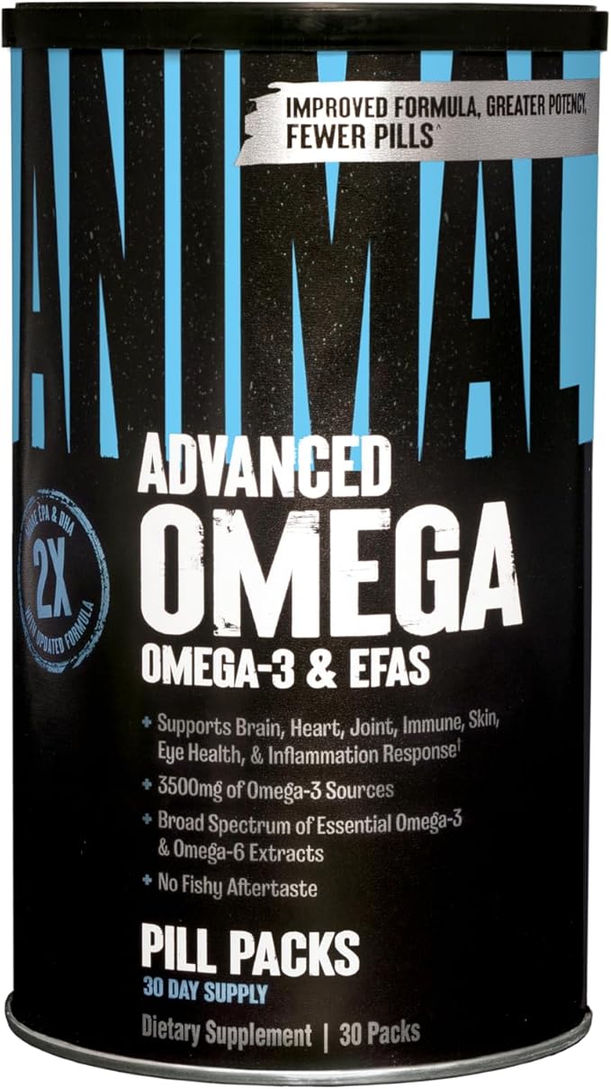 Animal Whey Isolate Protein Powder with Digestive Enzymes Omega Essential Fatty Acid Supplement with 10 Omega Sources - Vanilla Whey Protein &amp Fish Flaxseed &amp Salmon Oils