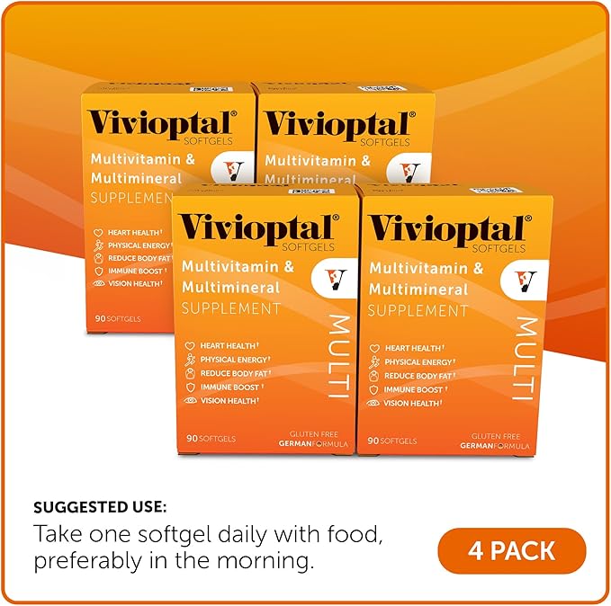 Vivioptal Multi 90 Softgels (1 Year Supply) Multivitamin &amp Multimineral Gluten Free German Formula