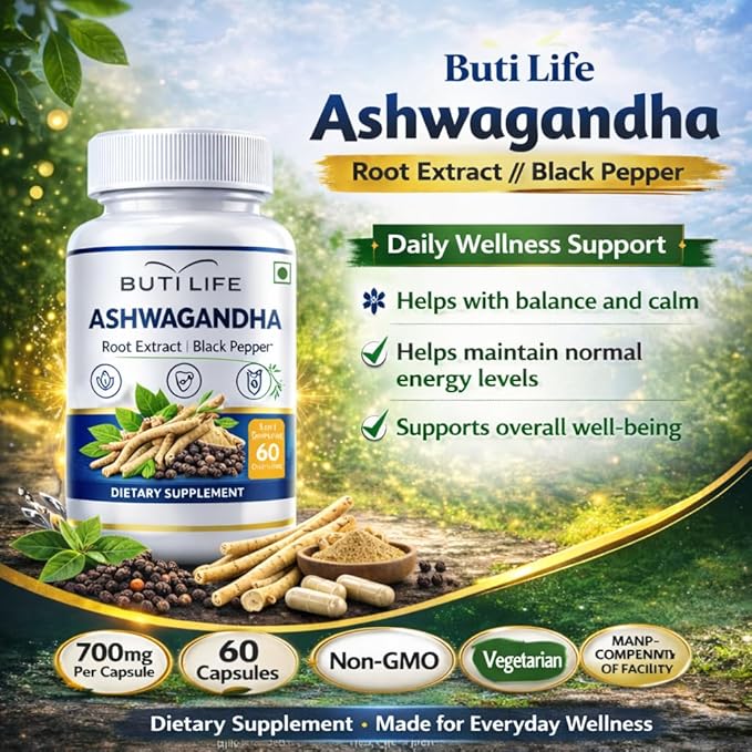 Ashwagandha Capsules 700mg – Ashwagandha Root Extract Herbal Adaptogen Supplement – Vegetarian Non-GMO &amp Gluten Free – 120 Veg Capsules