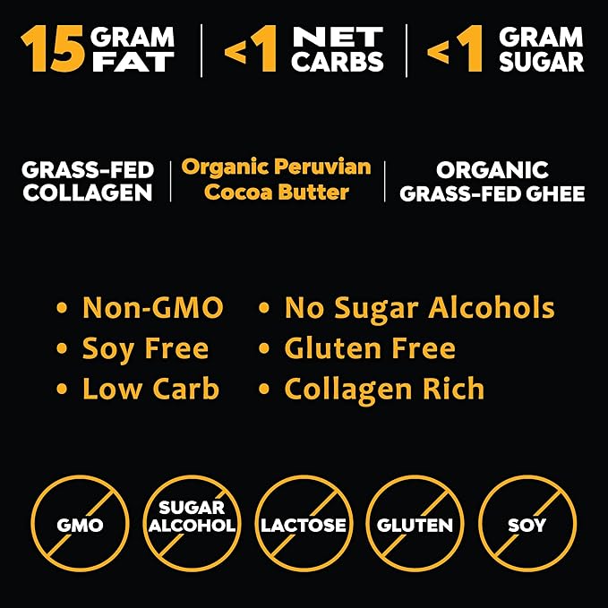 MariGold Keto Fat Bombs - Danish Butter Cookie - Low Carb Collagen Rich Grass-fed Ghee Organic Cocoa Butter Gluten-Free Non-GMO (3 bags 5 Servings each) No Weird Aftertaste