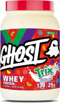 GHOST Whey Protein Powder Trix Cereal Milk - 2LB 25G of Protein - Whey Protein Isolate &amp Concentrate Blend - Post Workout Fitness &amp Nutrition Shakes Smoothies &amp Baking - Soy &amp Glute