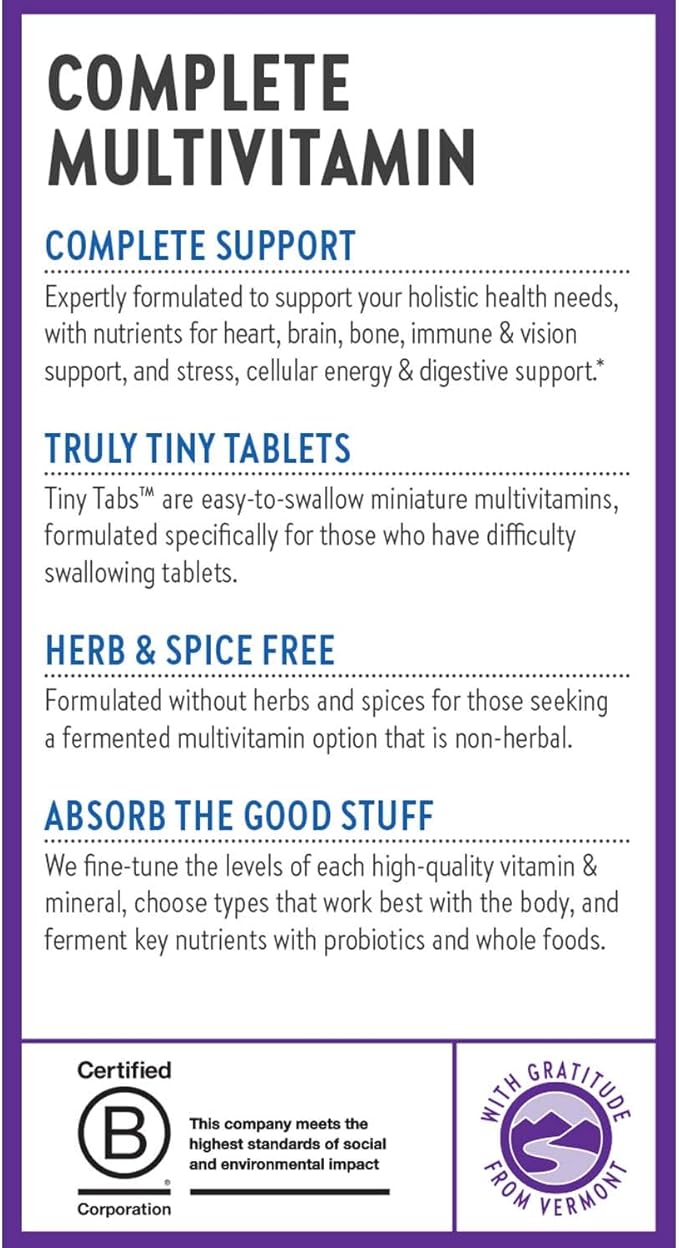 New Chapter Tiny Tabs Multivitamin with 20+ Nutrients for Immune Cellular Energy &amp Stress Support Including Vitamin D3 + B Vitamins 192 Count