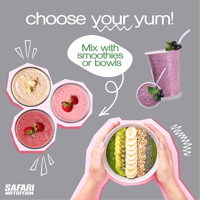 Safari Nu 100% Vegan Premium Protein Powder Creamy Vanilla - 20G of Protein - Certified Organic Protein Blend - Natural Ingredients (2 Pounds Vanilla Vegan)