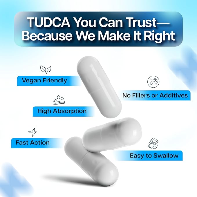 2000mg Advanced TUDCA Supplement - Max Absorption TUDCA Bile Salts with 4:1 Milk Thistle and Probiotics - Supports Liver Detox &amp Cleanse Gallbladder Gut &amp Kidney Health - 90 Vegan Capsules
