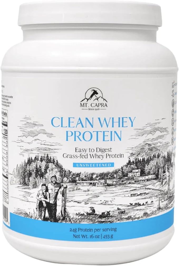 Mt. Capra Clean Whey Protein (Unsweetened) and Clean Whole Protein + Minerals &amp Probiotics