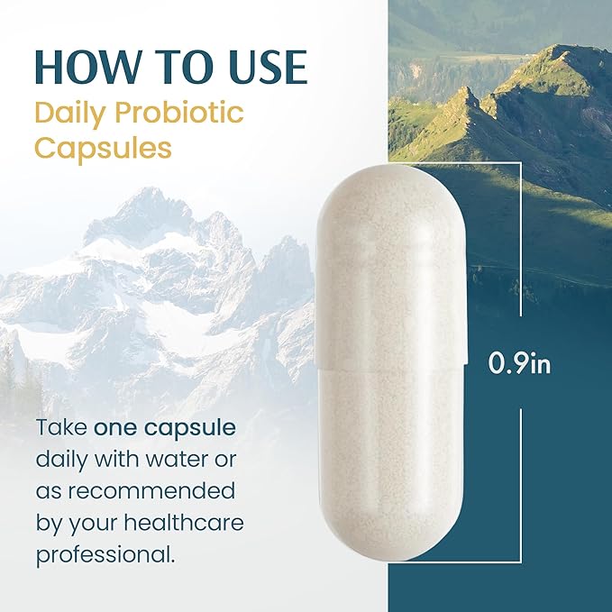 Vykee Nutrition Daily Probiotic Capsules 50 Billion CFU with Prebiotic and 11 Strain Formula for Digestive Support and Wellness - Vegan Non GMO - 60 Capsules