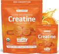 USDA Organic Ultra-Micronized Creatine Gummies for Men &amp Women Orange Max Absorption 5g Creatine Gummies Sugar Free for Muscle Gain Energy &amp Recovery Muscle Builder for Women with Pouch - 1