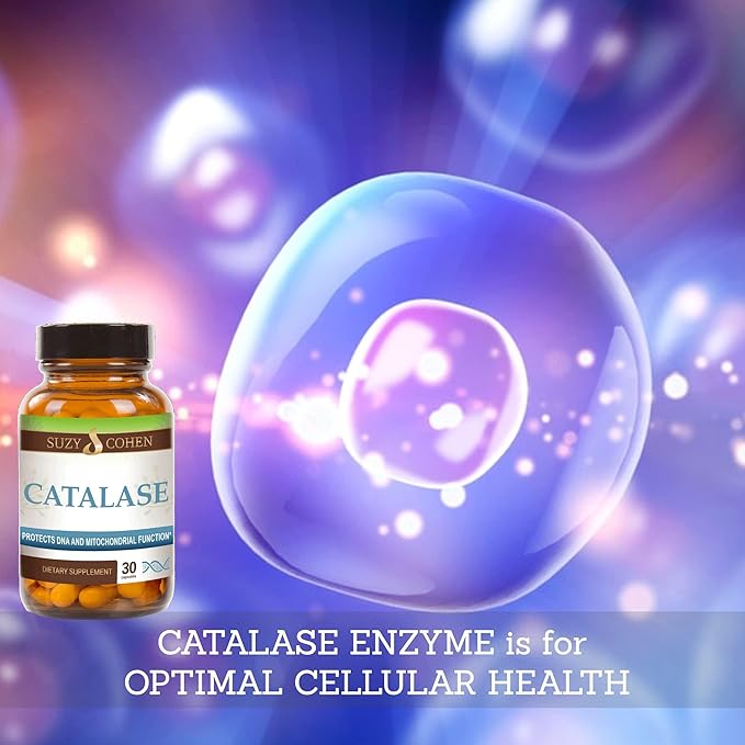 Script Essentials Suzy Cohen Catalase 12500 CATu Dietary Supplement Liver Enzyme Neutralizes Hydrogen Peroxide Supports Skin Hair and Overall Wellness 30 Delayed-Release Capsules