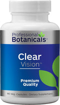 Professional Botanicals Clear Vision Eye Vitamins - Lutein Zeaxanthin Supports Eye Strain Dry Eyes and Vision Health – 90 Vegetarian Capsules