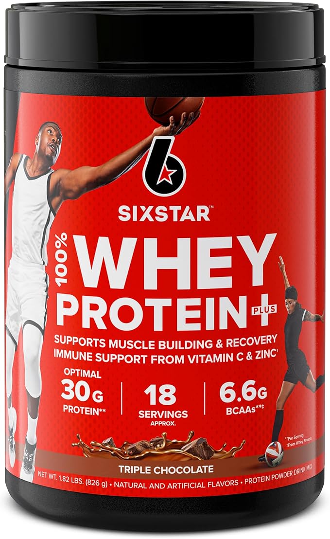 Six Star Whey Protein Powder &amp Pre-Workout Powder Bundle 1.82 lbs &amp 30 Servings