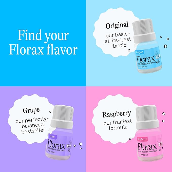 Florax - Liquid Probiotic - On-The-go Gut Support for Women Men and Children - Vegan Gluten Free Lactose Free Soy Free and Preservative Free - Original Flavor - 5 Vials