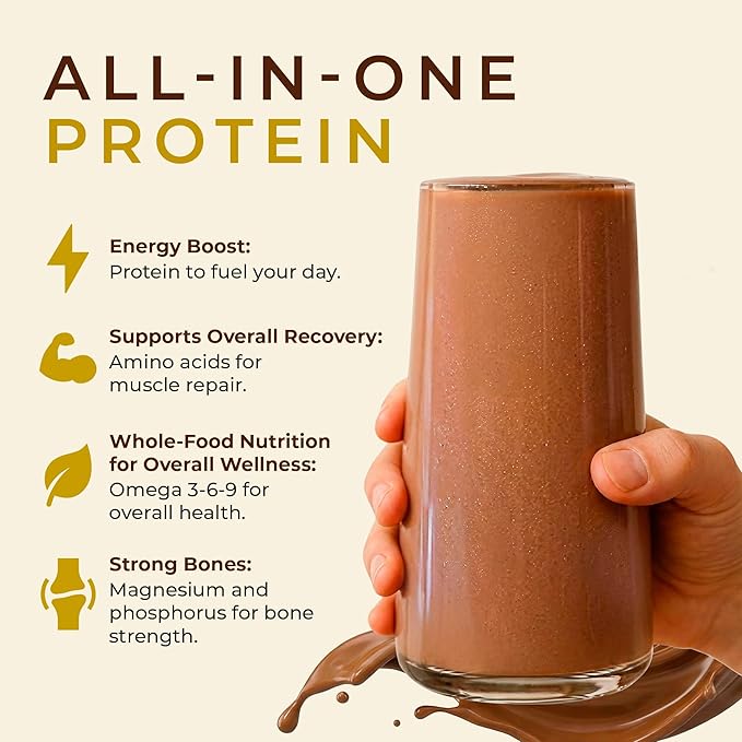 USDA Organic Hemp Protein Powder for Women &amp Men - Chocolate Pure Natural - Plant Based Powder Vegan Gluten Free Keto - Hemp Seed Powder Cold-Pressed (20 Servings (1.61 lb) Chocolate)