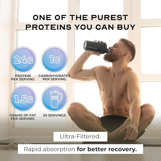 Muscle Feast 100% Grass Fed Whey Protein Powder All Natural Hormone Free Paure Raised Whey Protein Powder for Women &amp Men- Whey Concentrate Isolate &amp Hydrolyzed Protein Powder Blend- Unflavo