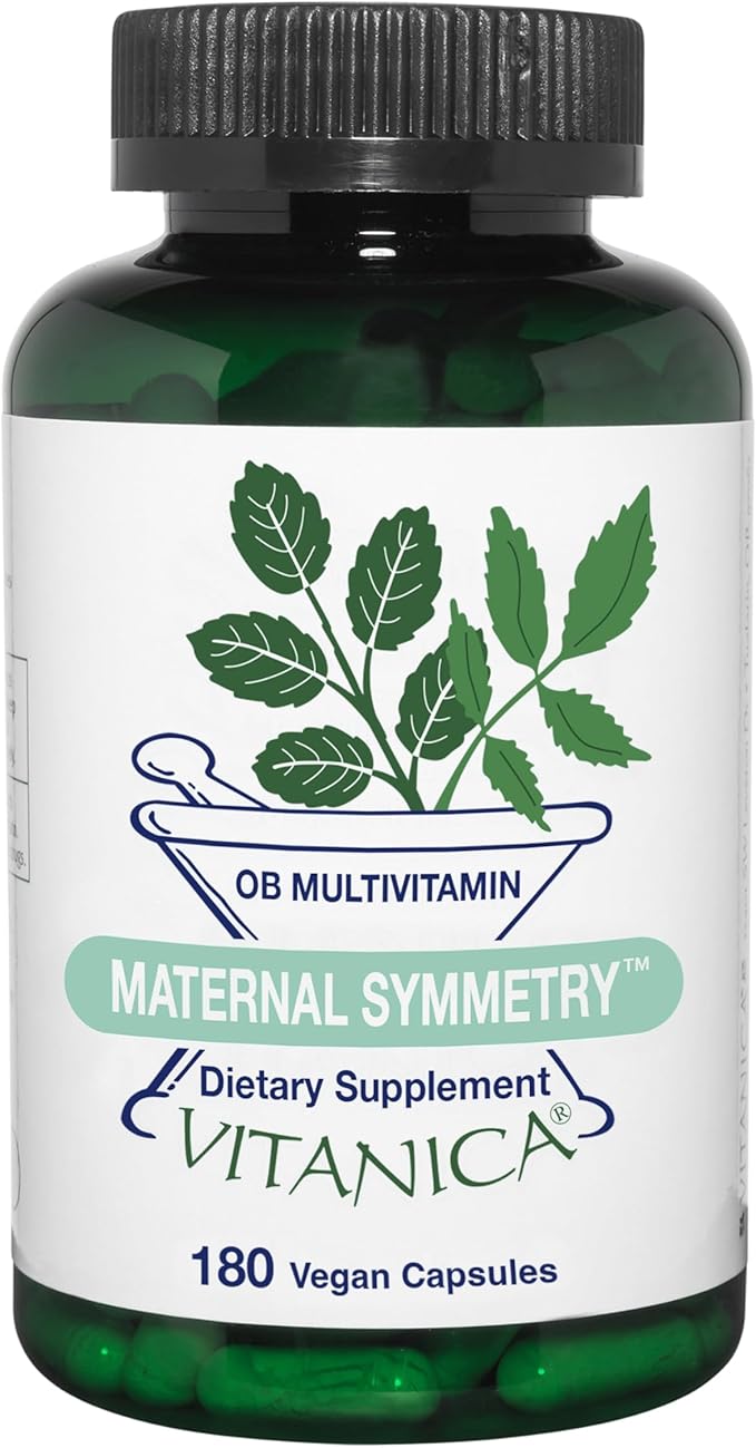 Vitanica Maternal Symmetry Prenatal and Postnatal Vitamins Vegan/Vegetarian 180 Capsules