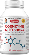 ANDREW LESSMAN Coenzyme Q-10 300 mg 240 Capsules - Essential for Energy Production and Optimum Key Organ Function Anti-Oxidant Support Depleted by Aging Plus B-Complex. Easy to Swallow Capsules