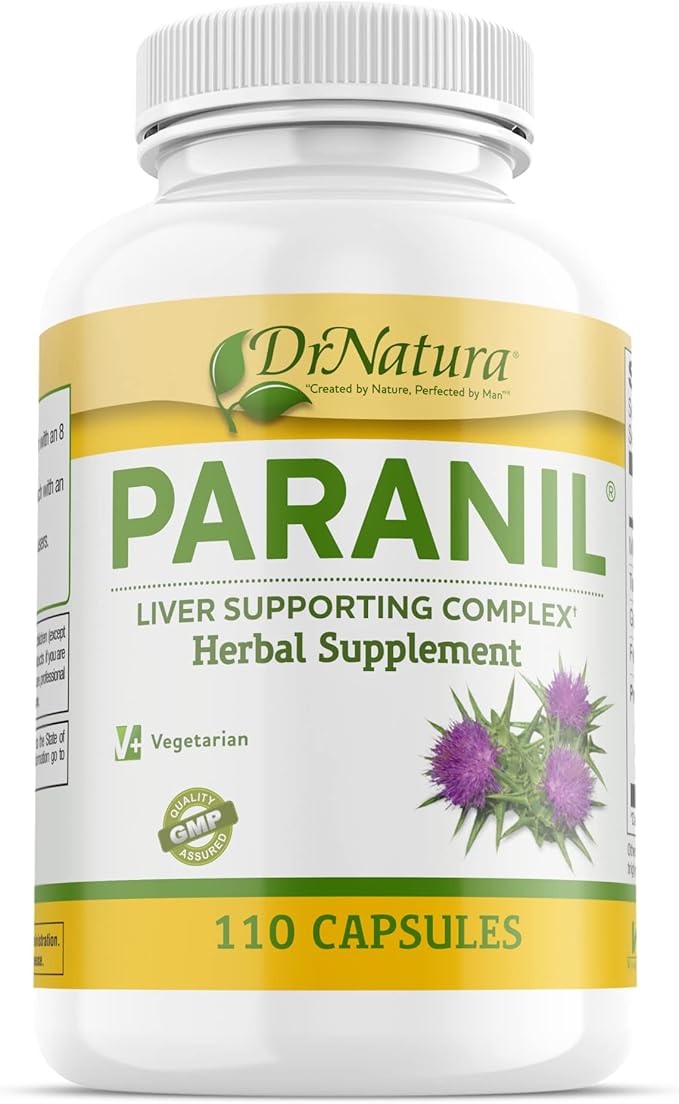 DrNatura Paranil® Liver &amp Colon Cleanse - 17 Herbal Complex with Milk Thistle for Detoxification 110 Vegetarian Capsules