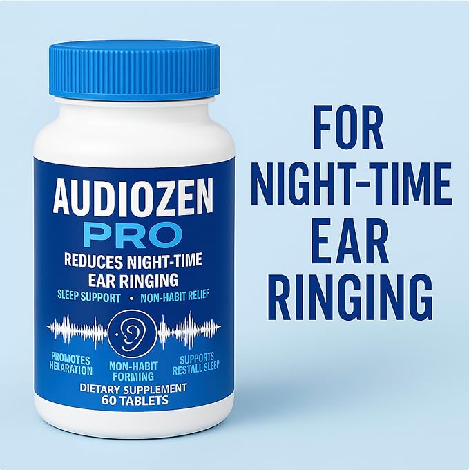 Audiozen- Pro – Nighttime Supplement with Magnesium Zinc Ginkgo &amp Vitamins | Supports Relaxation Sleep Routine Audio &amp Auditory Wellness | 60 Tablets Audio - Calm - ZenPro