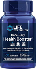 Life Extension Once-Daily Health Booster - Vitamins &amp Nutrients Supplement for Whole-Body Health - Vitamin K Complex Vitamin E Saffron Lutein and More - Non-GMO Gluten-Free - 60 Softgels