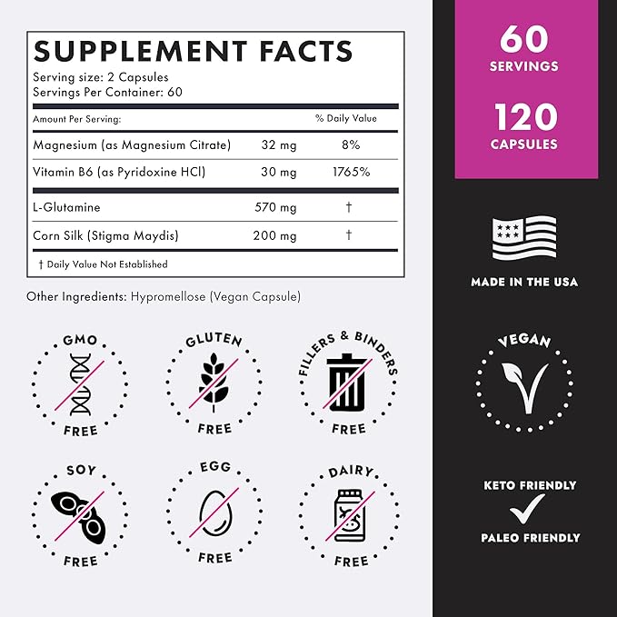 Kidney Cleanse Detox &amp Repair Formula with Vitamin B6 Magnesium &amp Cornsilk - Urinary Tract &amp Bladder Support - Herbal Supplements120 Capsules (1 Bottle 60 Servings)