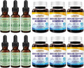 LOVITA Ultimate Stock Up Bundle - 6 Propolis Liquid &amp 6 Immune 8-in-1 Daily Defense Max Strength Support (12 Pc)